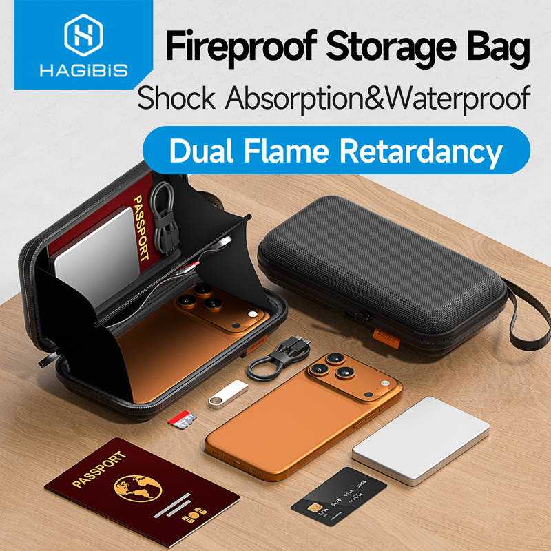 Travel Accessories Case - Hagibis Fireproof Storage Bag Travel Carrying