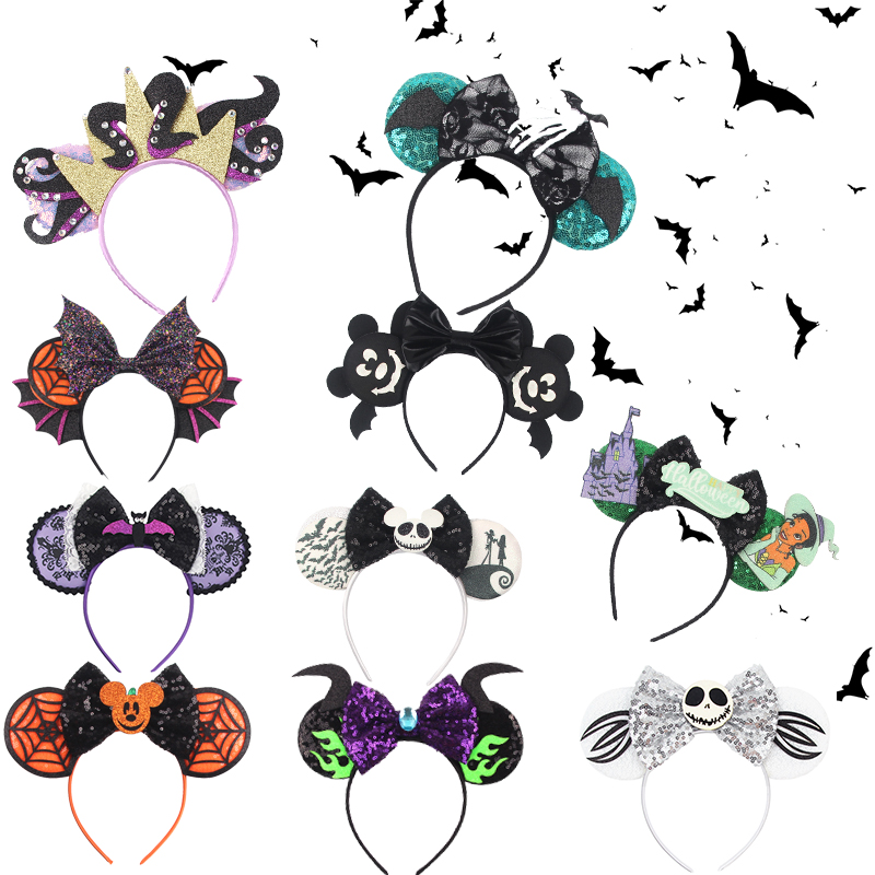 Travel Accessories Disney - 2024 Halloween Mouse Ears Headband Sequins