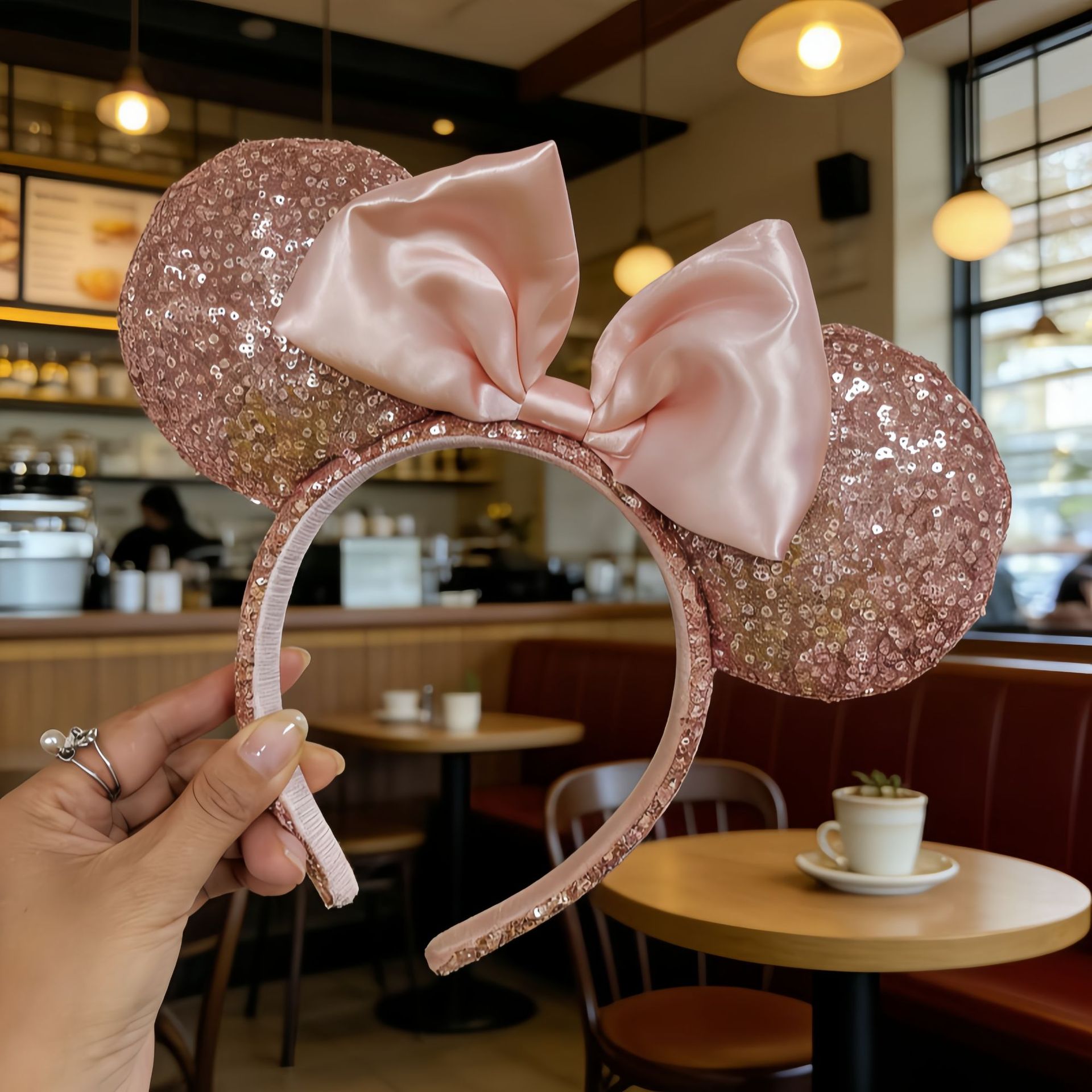 Travel Accessories Disney - Champagne Mouse Headband Bow Headband Fancy