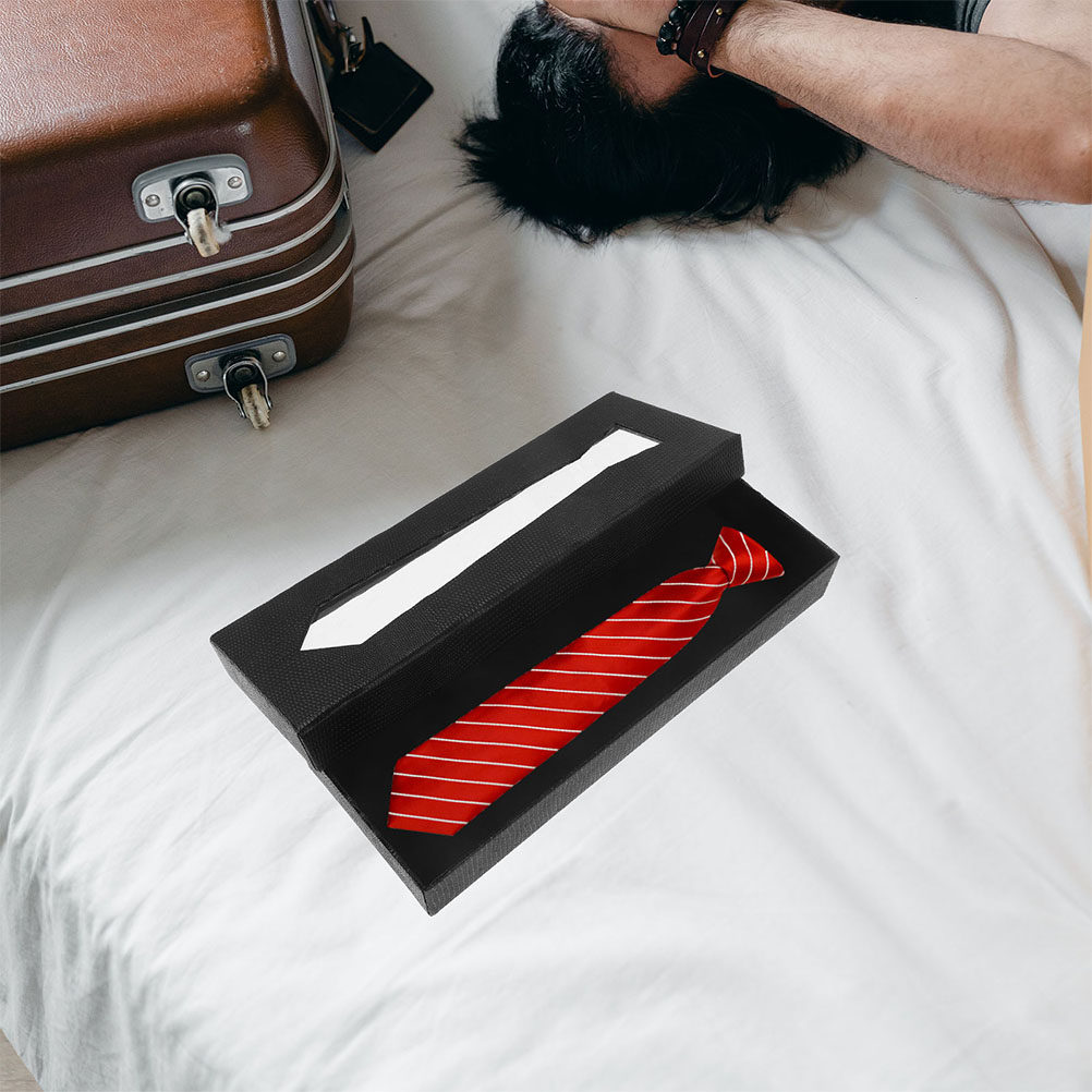 2Pcs Tie Box Elegant Cardboard - Travel Accessories Gifts For Men 评论和价格