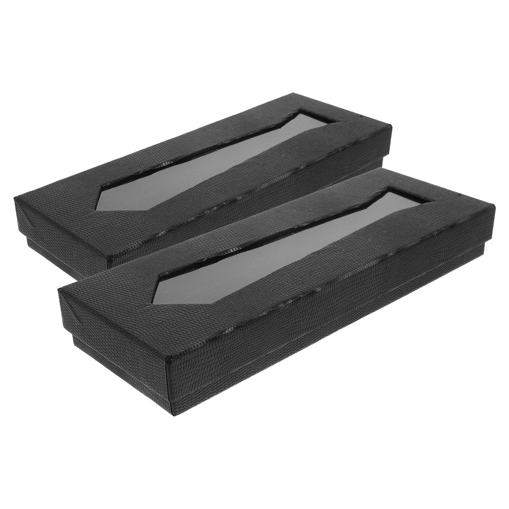 2Pcs Tie Box Elegant Cardboard - Travel Accessories Gifts For Men 评论和价格
