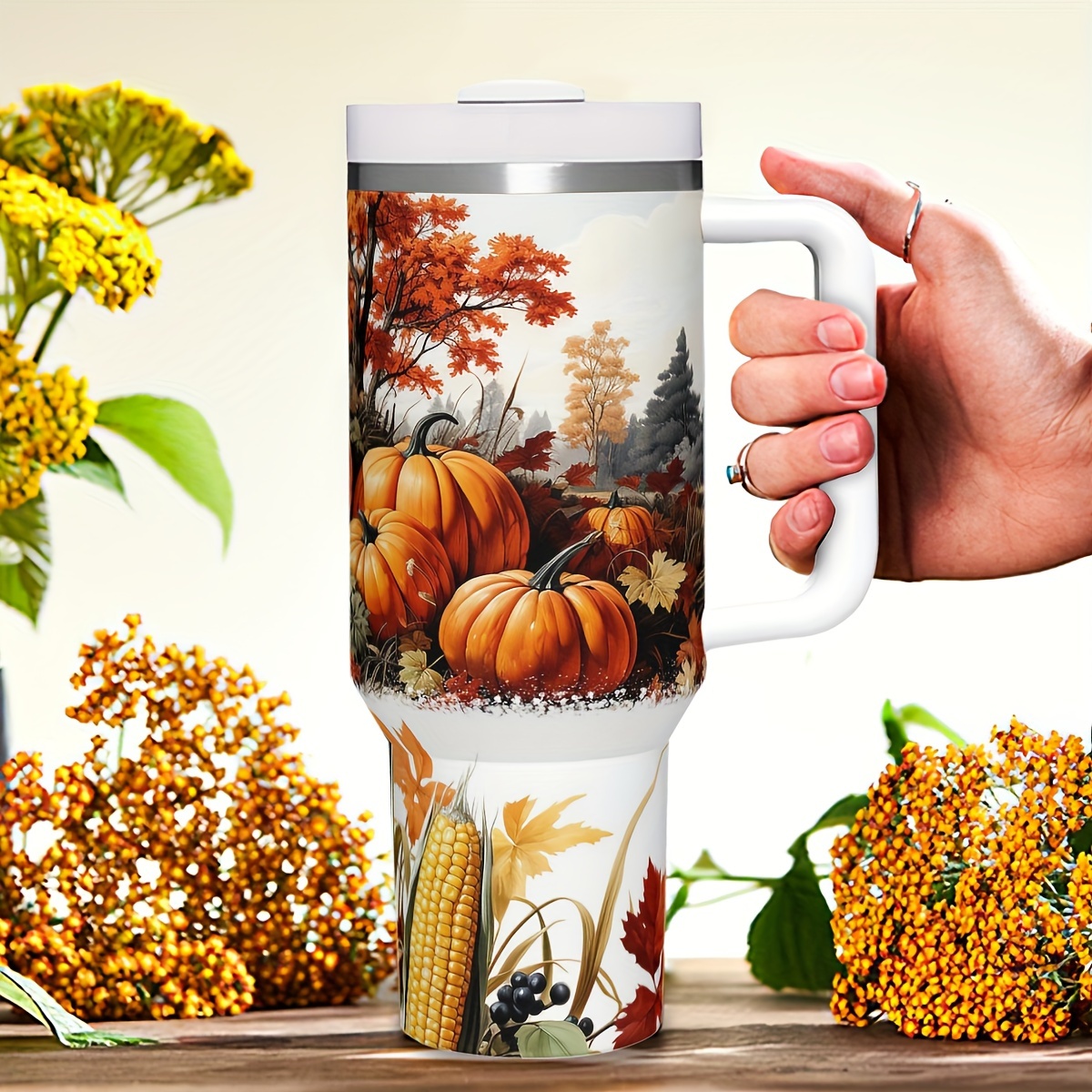 1pc 40oz Autumn Pumpkins Insul - Travel Accessories Ideas 评论和价格