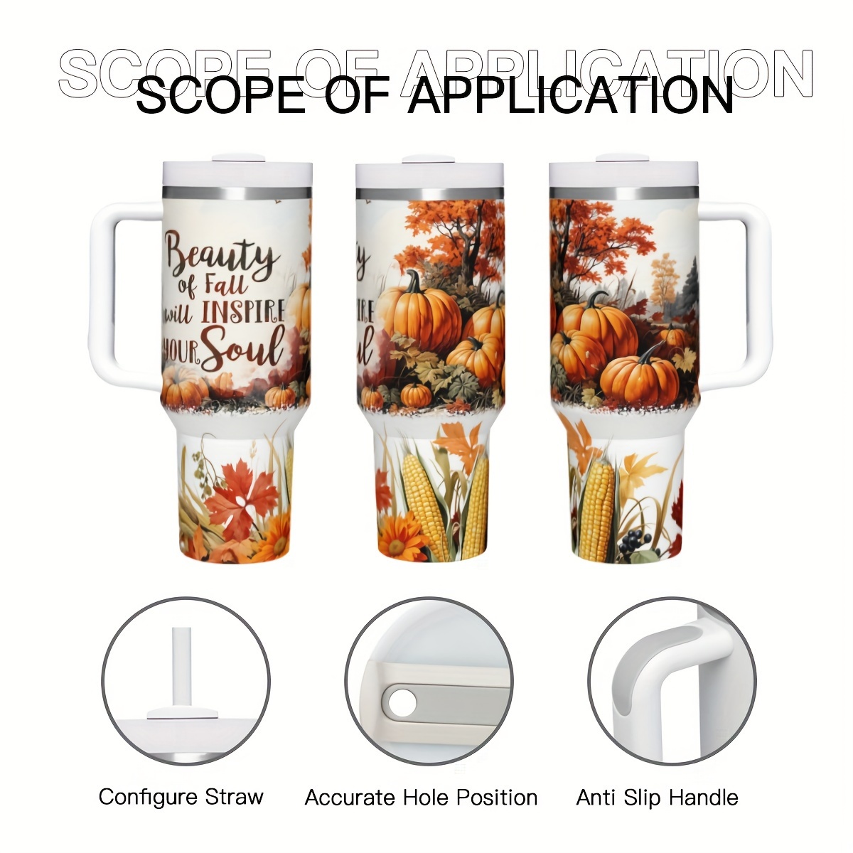 1pc 40oz Autumn Pumpkins Insul - Travel Accessories Ideas 评论和价格
