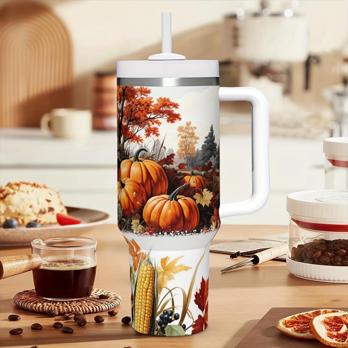 1pc 40oz Autumn Pumpkins Insul - Travel Accessories Ideas 评论和价格