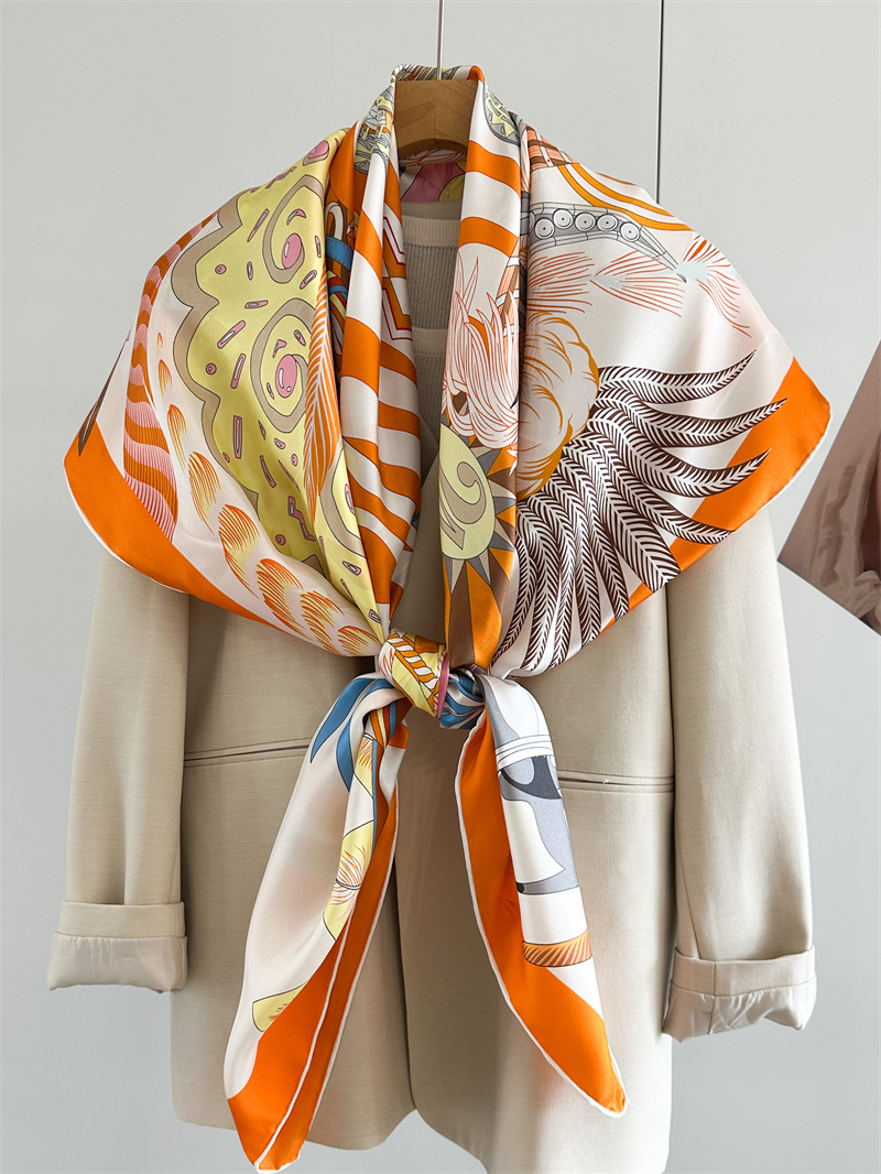 Designer Silk Scarf Women Spri - Travel Accessories Neck 评论和价格