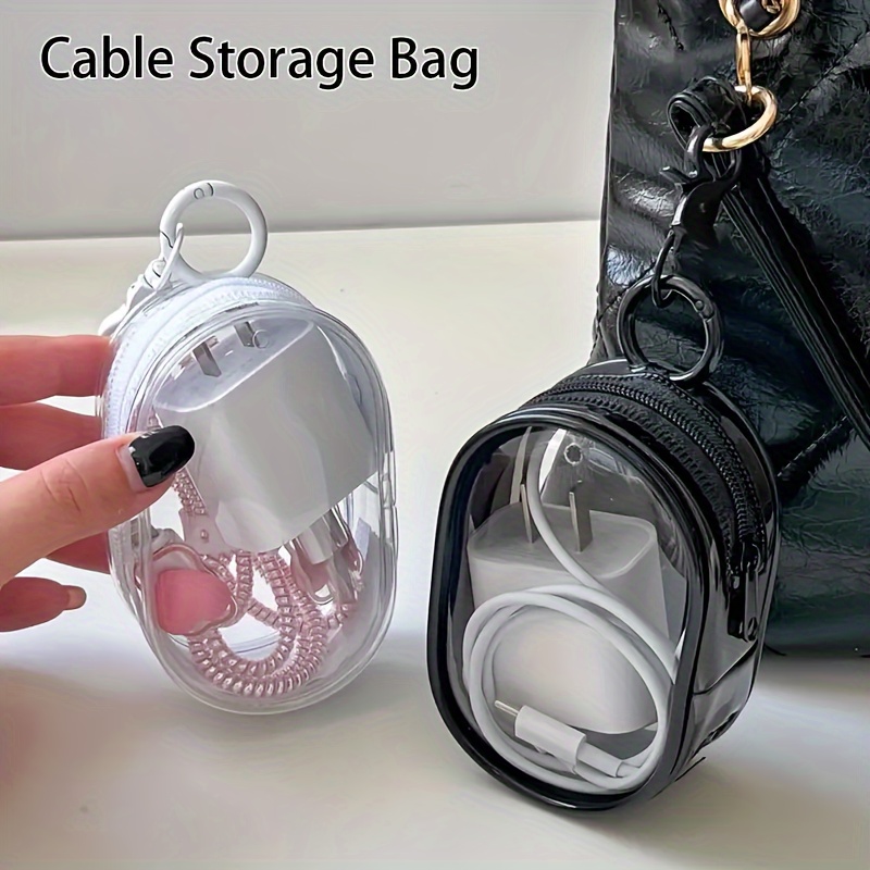 Portable Mini Clear Zipper Sto - Cable Organizer Travel 评论和价格