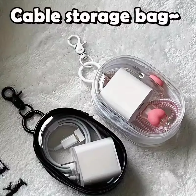 Portable Mini Clear Zipper Sto - Cable Organizer Travel 评论和价格