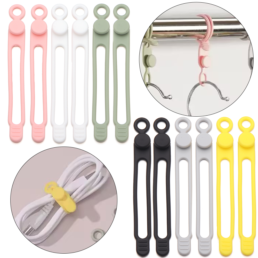 4pcs/lot Colorful Silicone Cab - Cable Organizer Travel 评论和价格