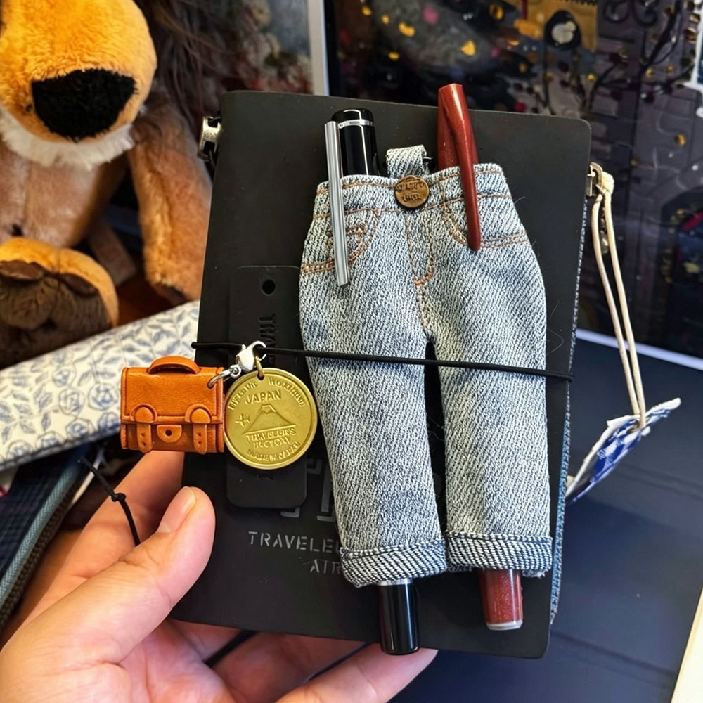 Mini Jeans Denim Fabric Pen Ho - Travel Notebook Journal 评论和价格