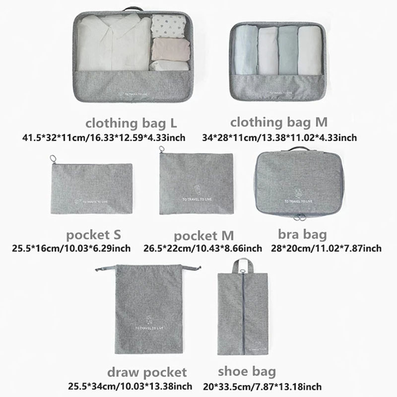 7 Piece Travel Packing Cubes S - Travel Accessories Kit For Women 评论和价格