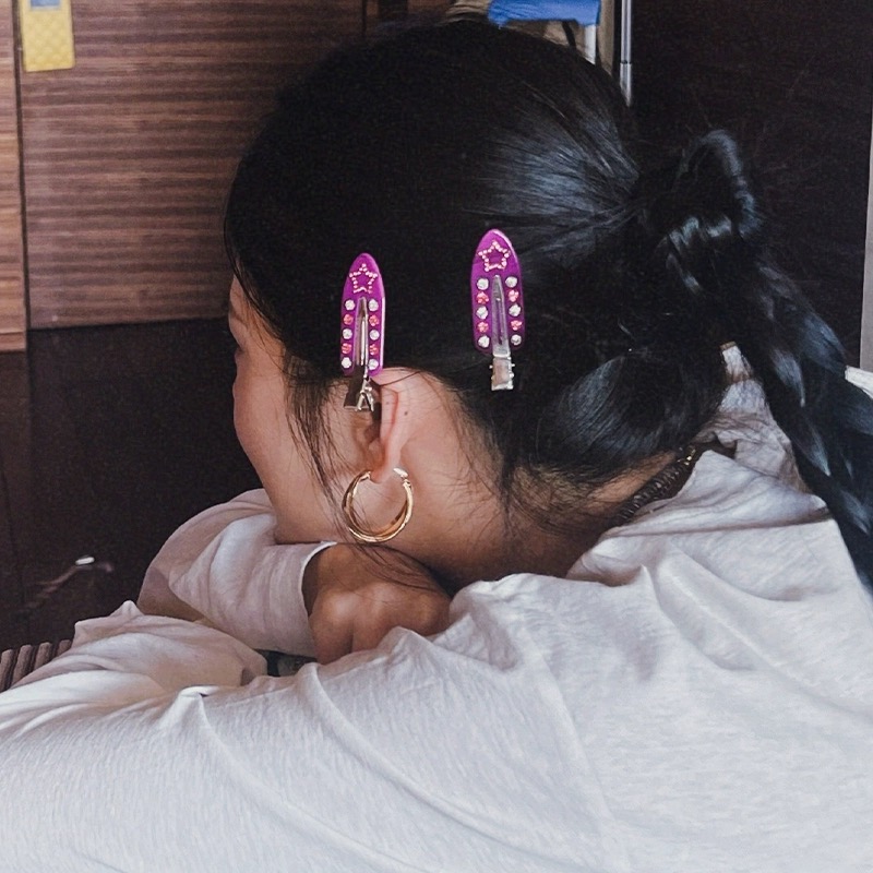 Love Heart Rhinestone Bangs Cl - Travel Accessories Gifts For Women 评论和价格