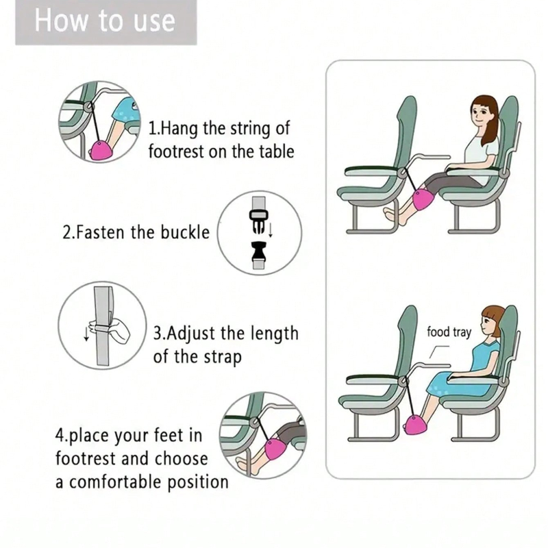 Portable Adjustable Footrest H - Travel Accessories Long Flight 评论和价格