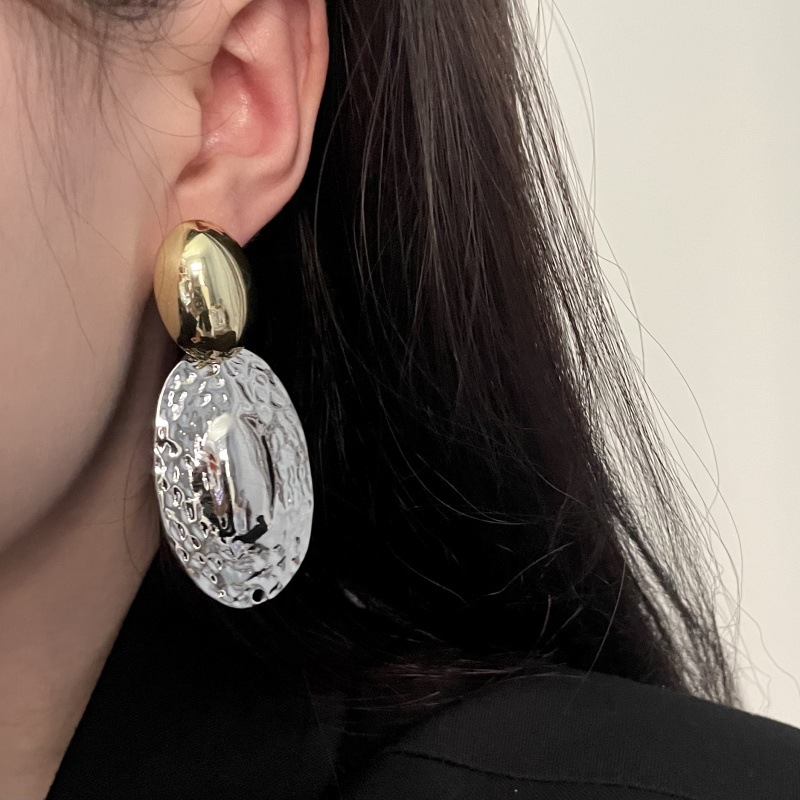 Metal Oval Drop Earrings for W - Travel Accessories Dropshipping 评论和价格