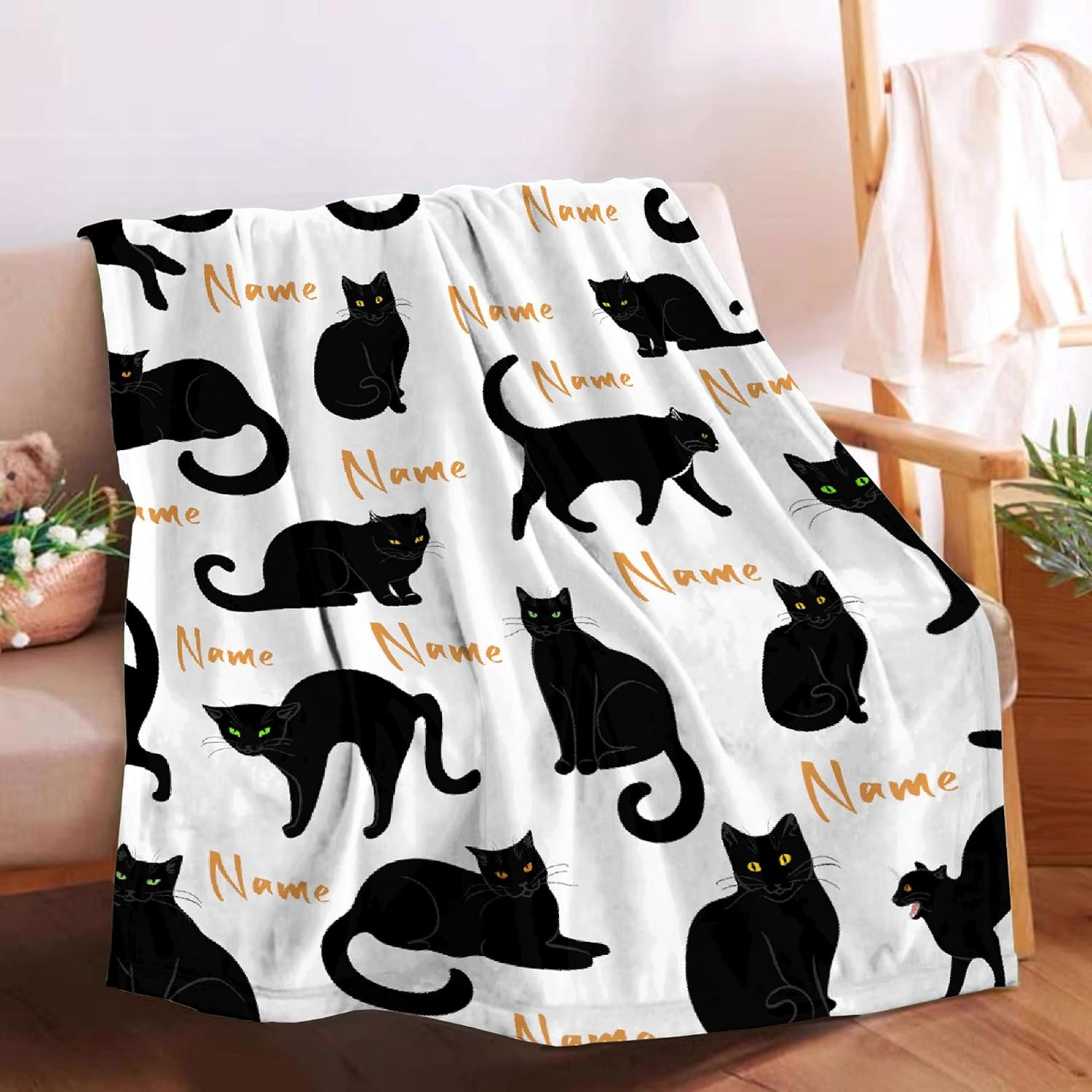 Cute Cat Print Throw Blanket P - Travel Accessories Ideas 评论和价格