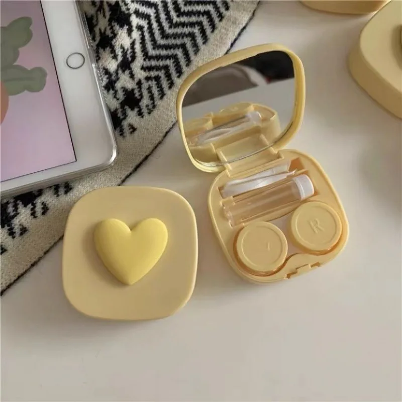 Purple Heart Contact Lens Case - Travel Accessories Kit For Women 评论和价格