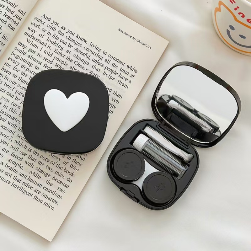 Heart Contact Lens Case with M - Travel Accessories Kit For Women 评论和价格
