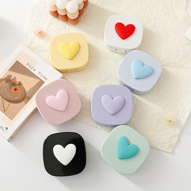 Heart Contact Lens Case with M - Travel Accessories Kit For Women 评论和价格