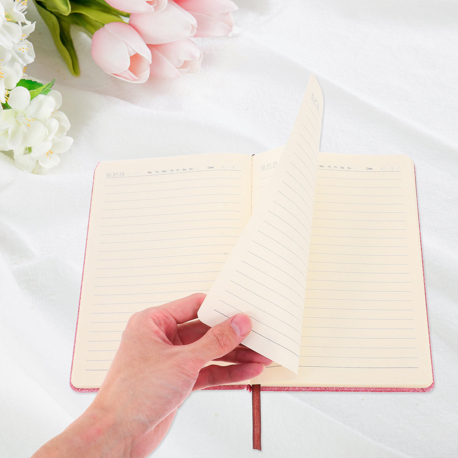 A5 Hardcover Glittery Notebook - Travel Notebook Journal 评论和价格