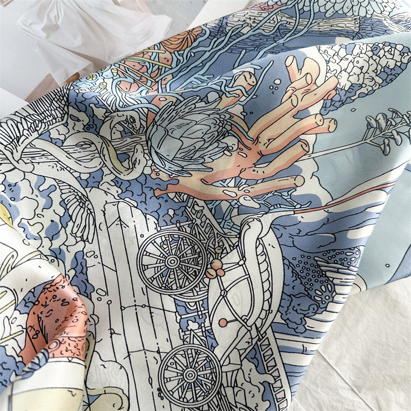 12MM Satin Silk Scarf Women 90 - Travel Accessories Gifts For Women 评论和价格