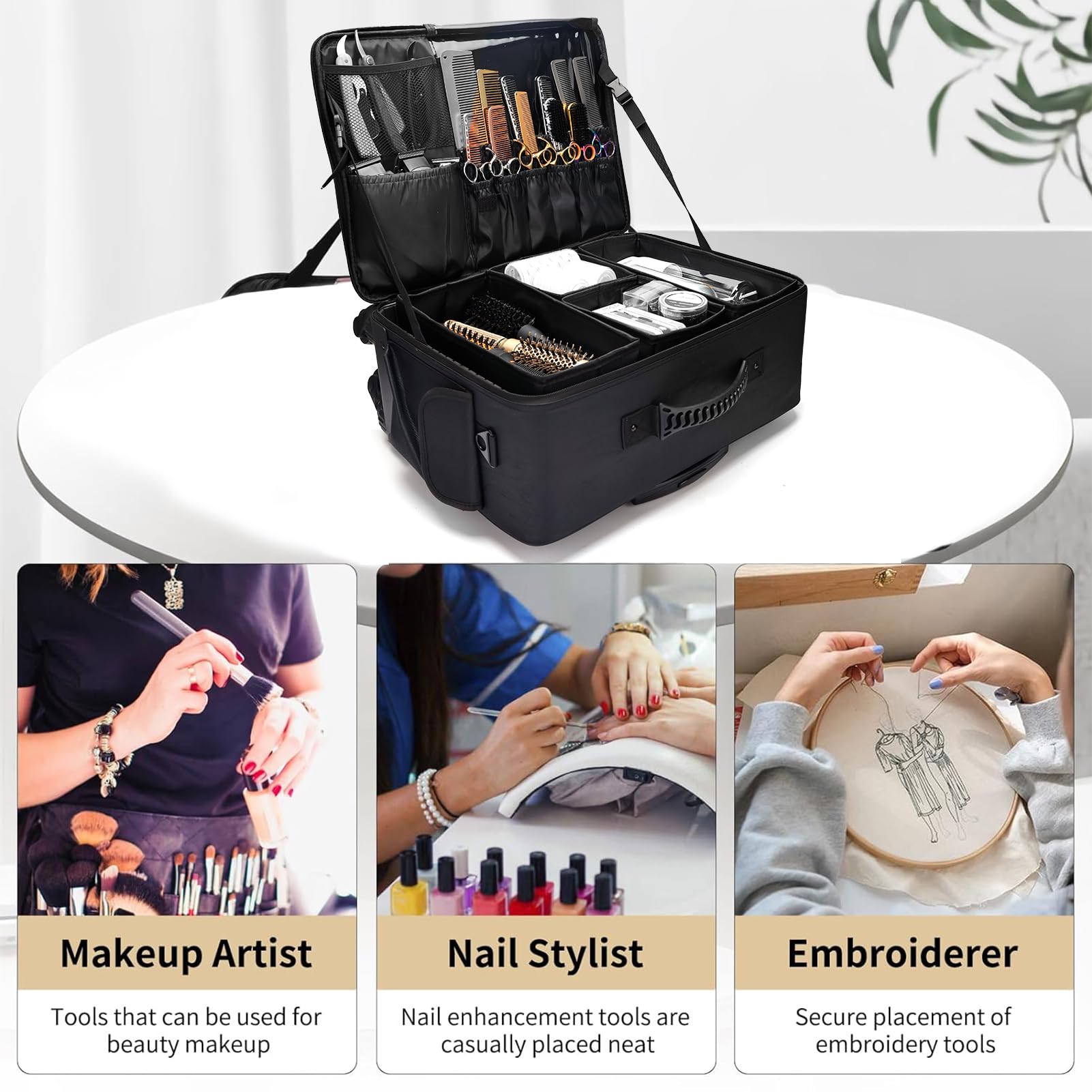 Salon Rolling Makeup Case Trai - Travel Accessories In Train 评论和价格