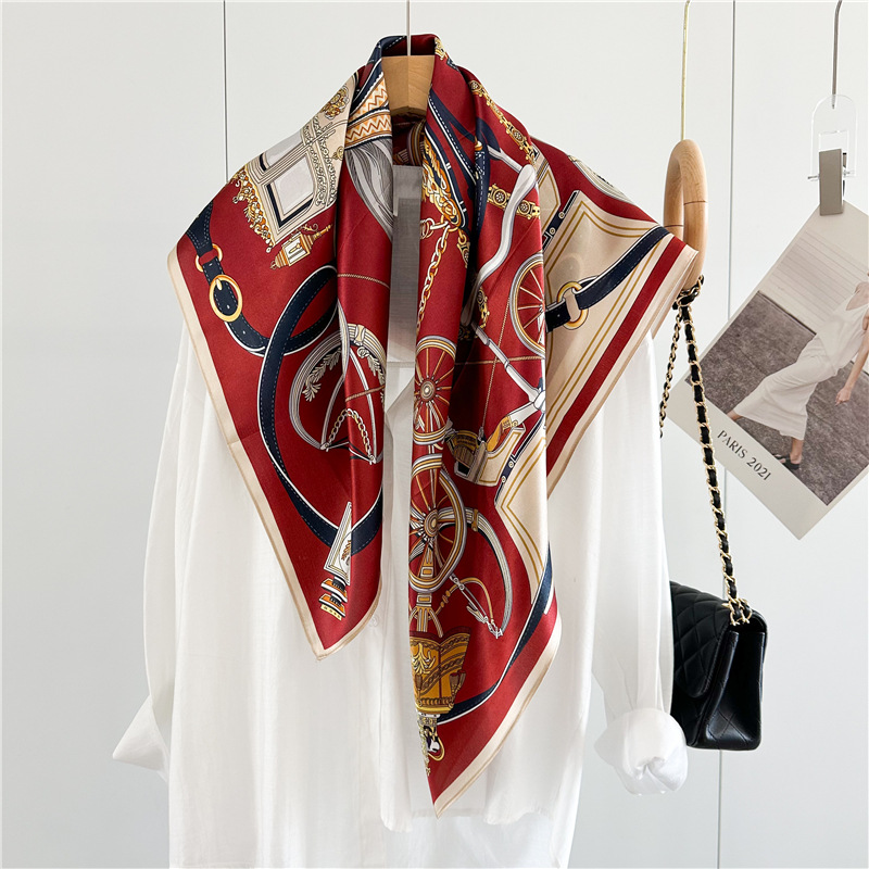 12MM Soft Silk Scarf Women 90C - Travel Accessories Gifts For Women 评论和价格