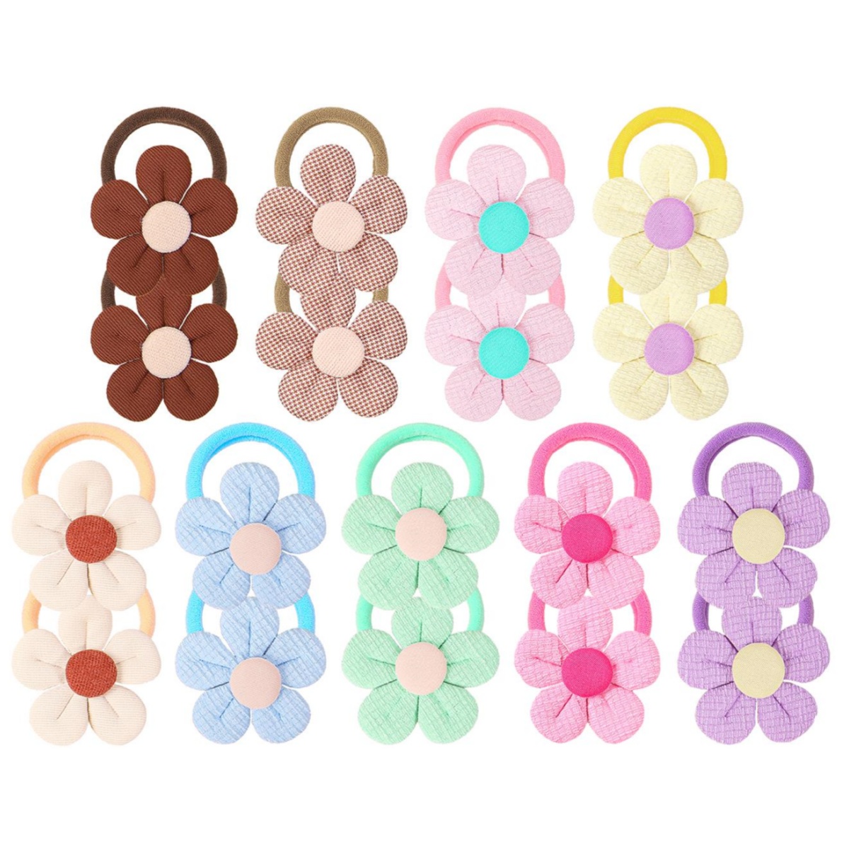 18pcs Sunflower Hair Ties Kids - Travel Accessories For Kids 评论和价格