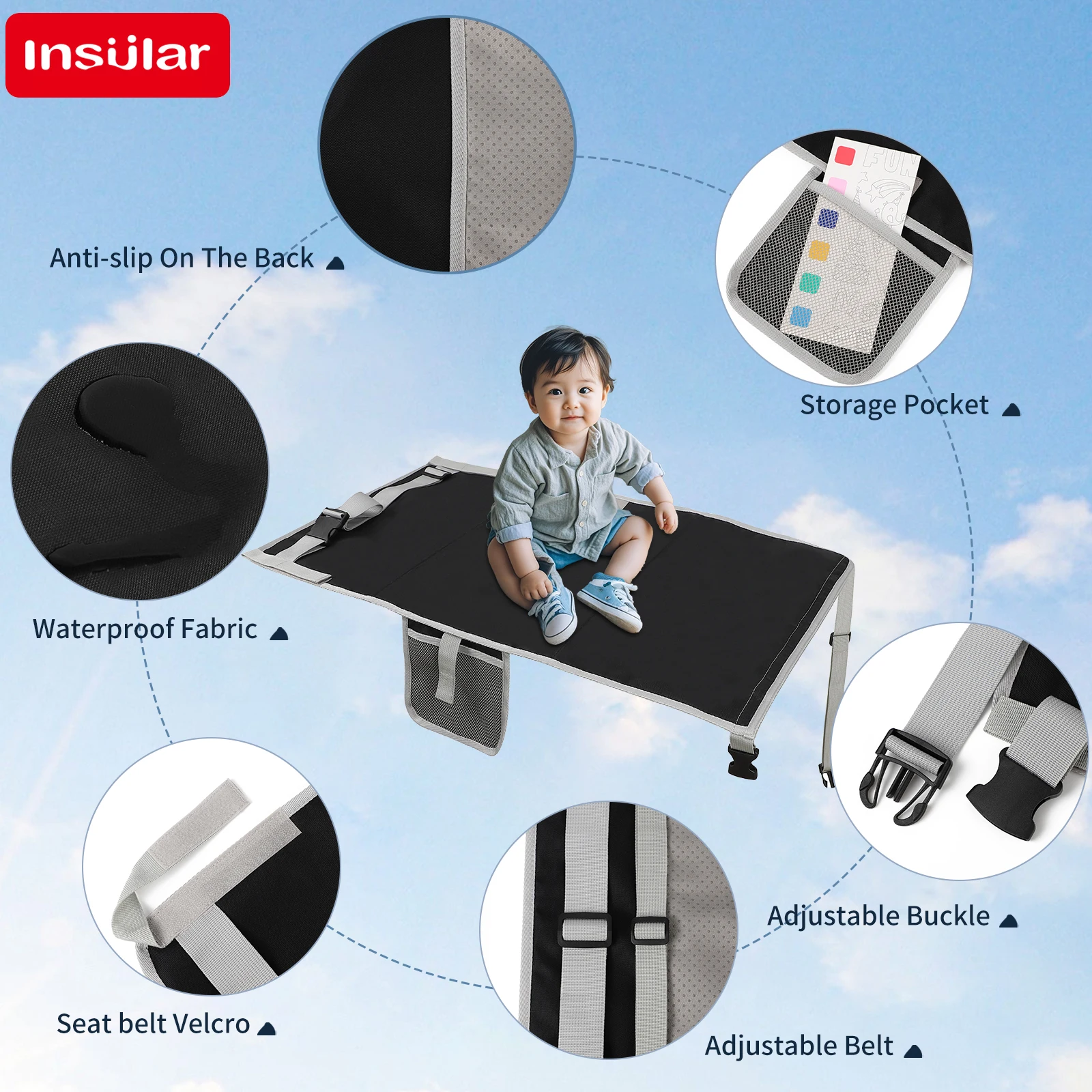 INSULAR Children Airplane Exte - Travel Accessories For Kids 评论和价格