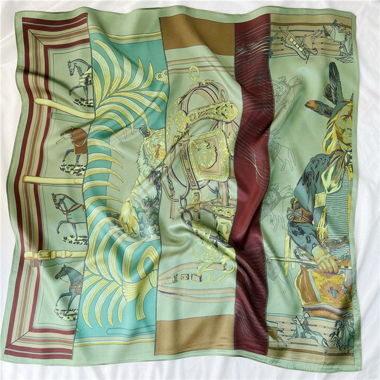 65CM Green Silk Scarf Luxury D - Travel Accessories Gifts For Women 评论和价格