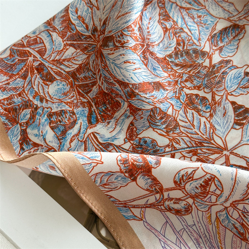 Soft Silk Scarf Women Square B - Travel Accessories Gifts For Women 评论和价格