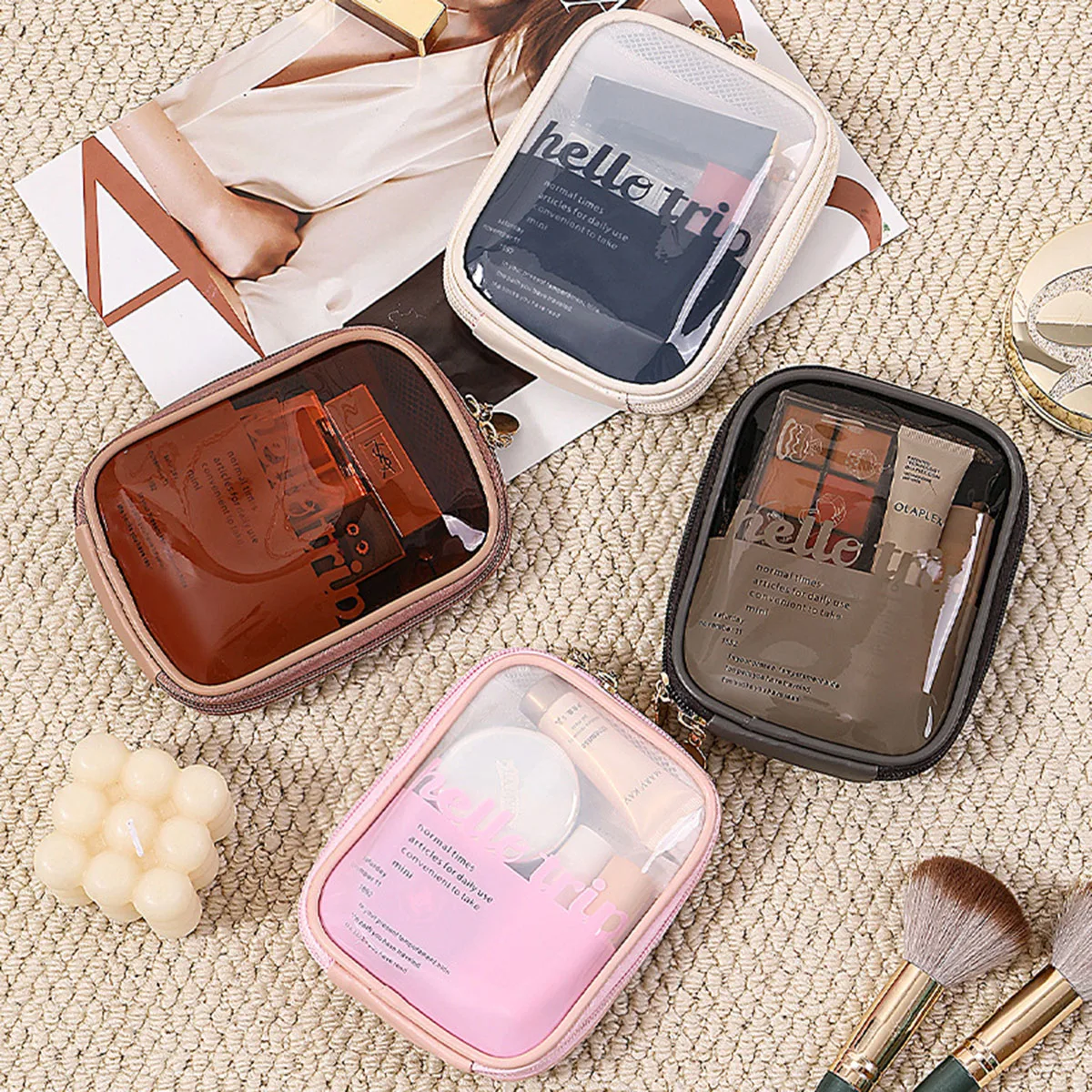 Transparent Portable Cosmetic  - Cable Organizer Travel 评论和价格