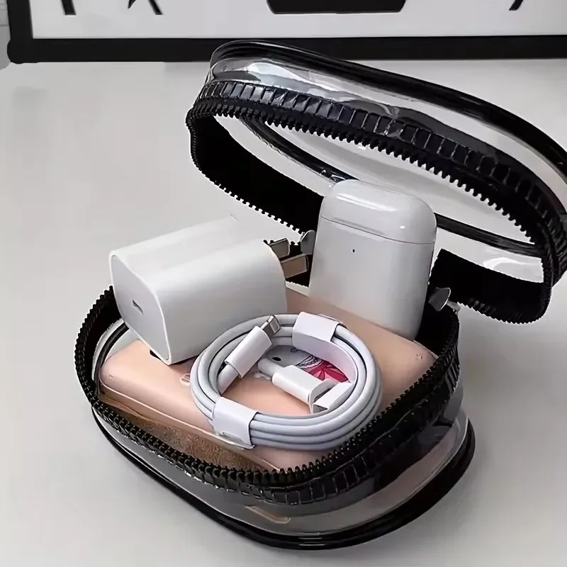 Portable Mini Clear Zipper Sto - Cable Organizer Travel 评论和价格