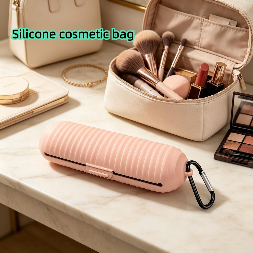 Portable Silicone Makeup Brush - Travel Accessories Organizer Case 评论和价格