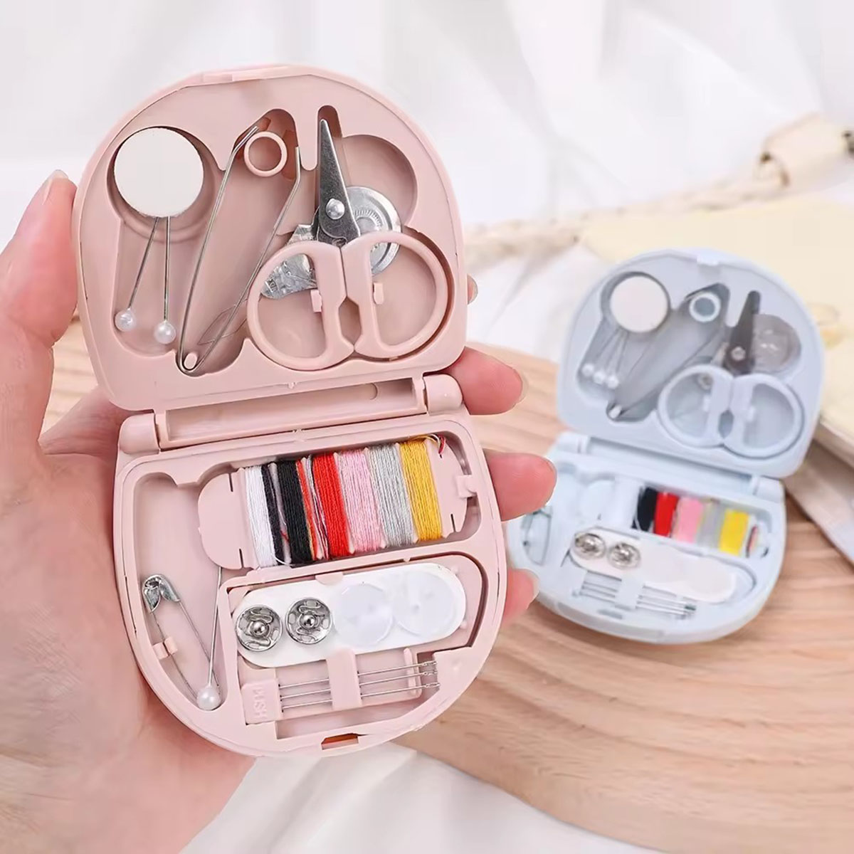 Mini Manual Sewing Machine Kit - Travel Accessories Kit For Women 评论和价格
