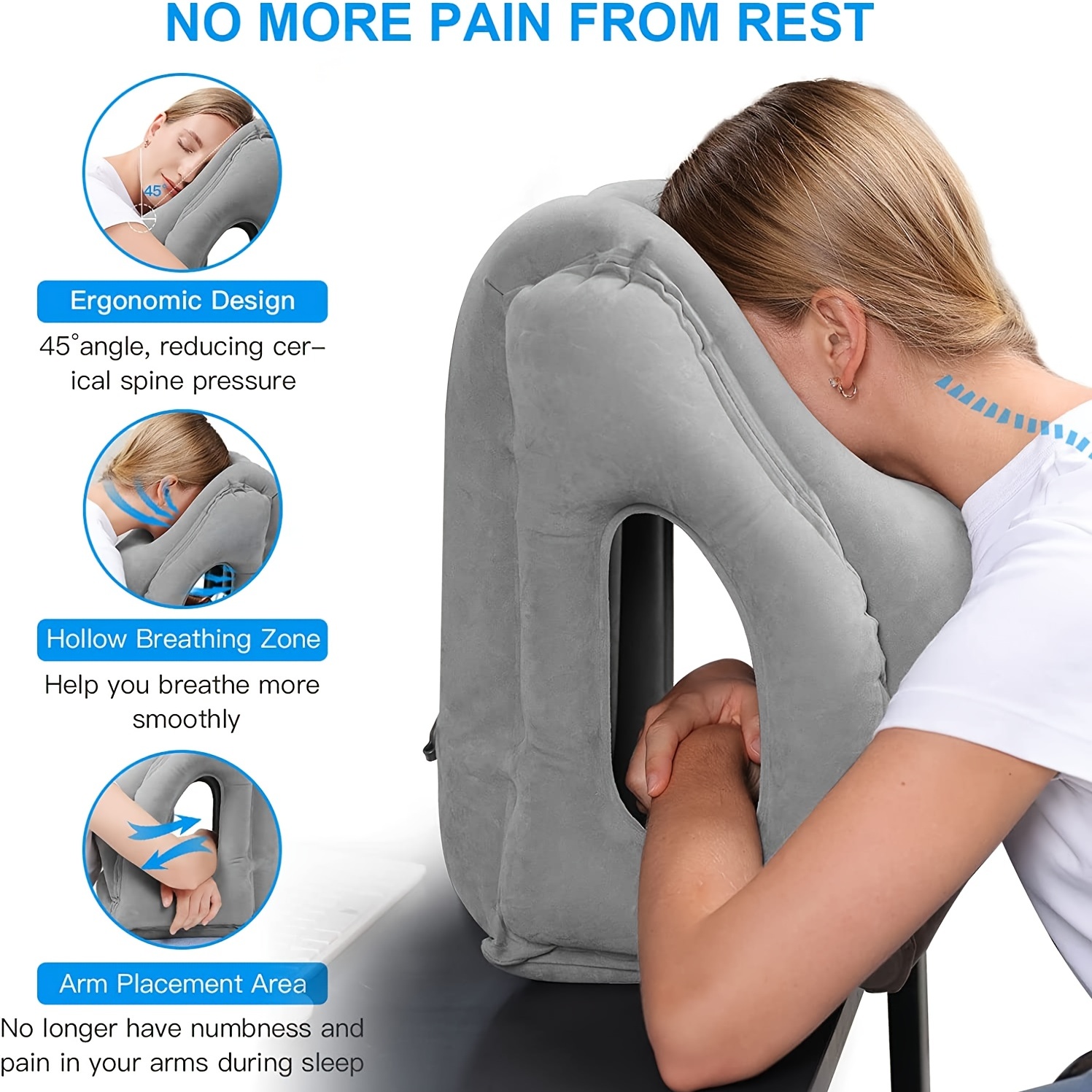 Inflatable Travel Pillow,Trave - Travel Accessories Long Flight 评论和价格