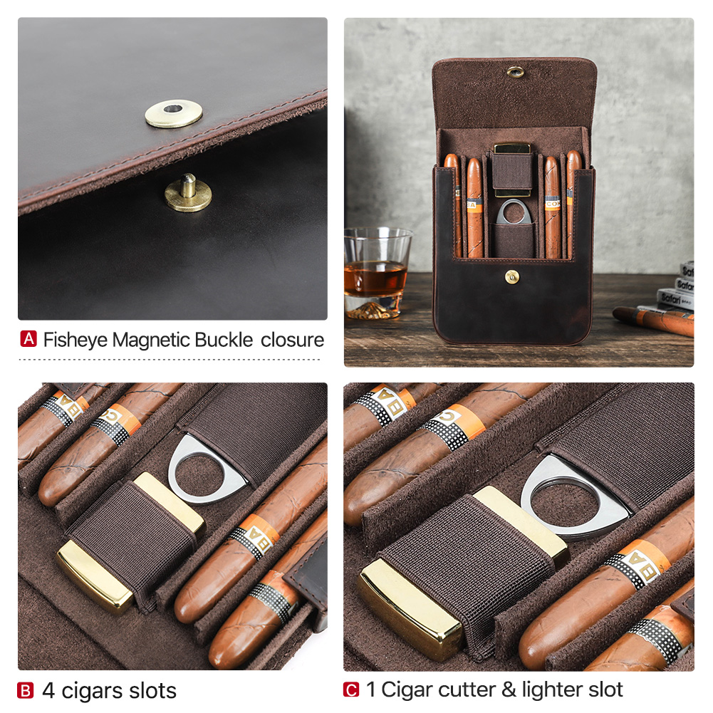 CONTACT'S FAMILY Genuine Leath - Travel Accessories Case 评论和价格