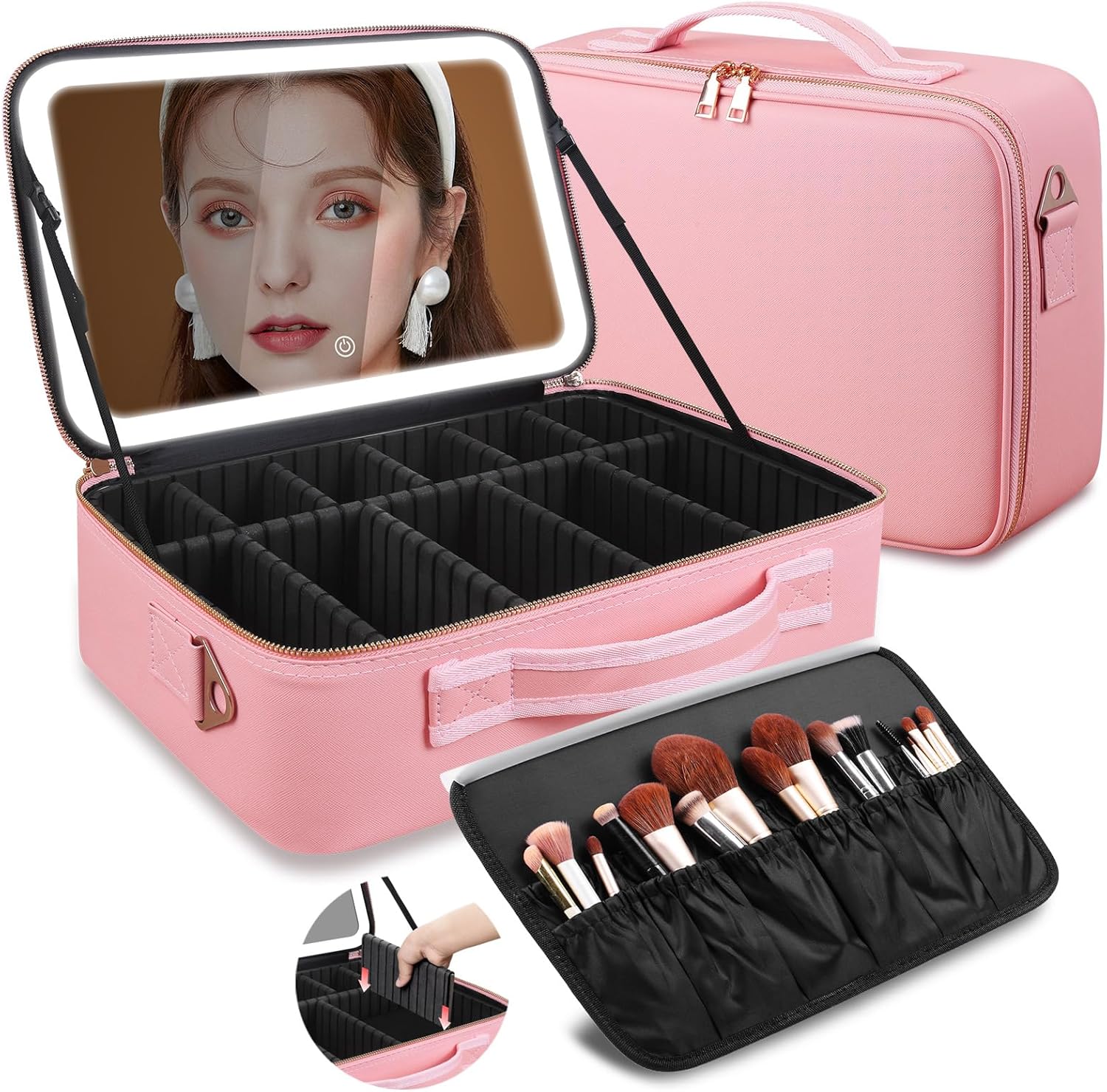 Large Capacity Makeup Bag 15'' - Travel Accessories Case 评论和价格