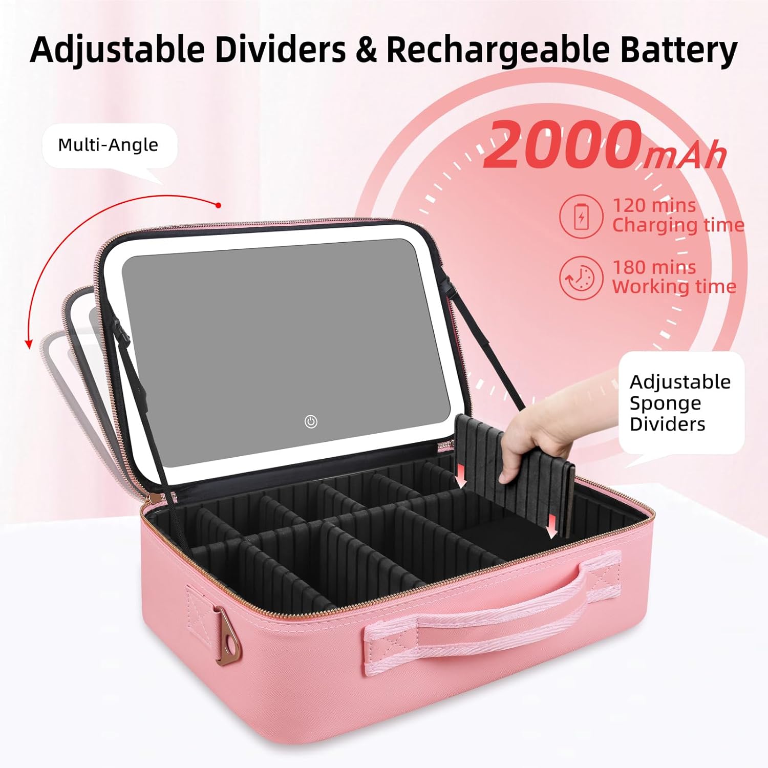 Large Capacity Makeup Bag 15'' - Travel Accessories Case 评论和价格